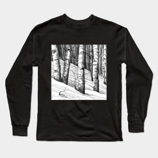 trees amidst snow Long Sleeve T-Shirt